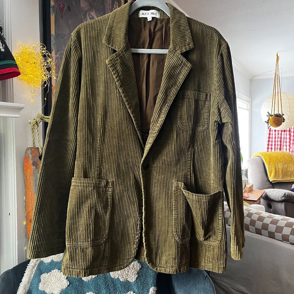 Alex Mill Frankie Blazer Olive Green NWOT XXL